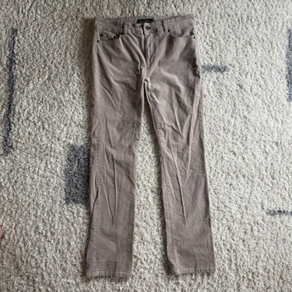 Lauren Ralph Lauren Corduroy Pants 8 Tan Classic Straight Leg Whimsigoth 32x31